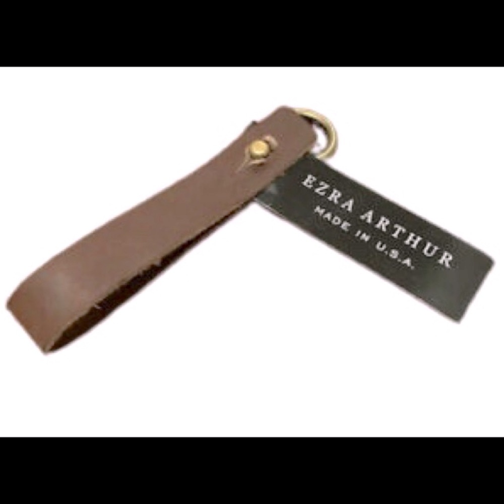 Ezra Arthur Leather Key Fob Strap Brown